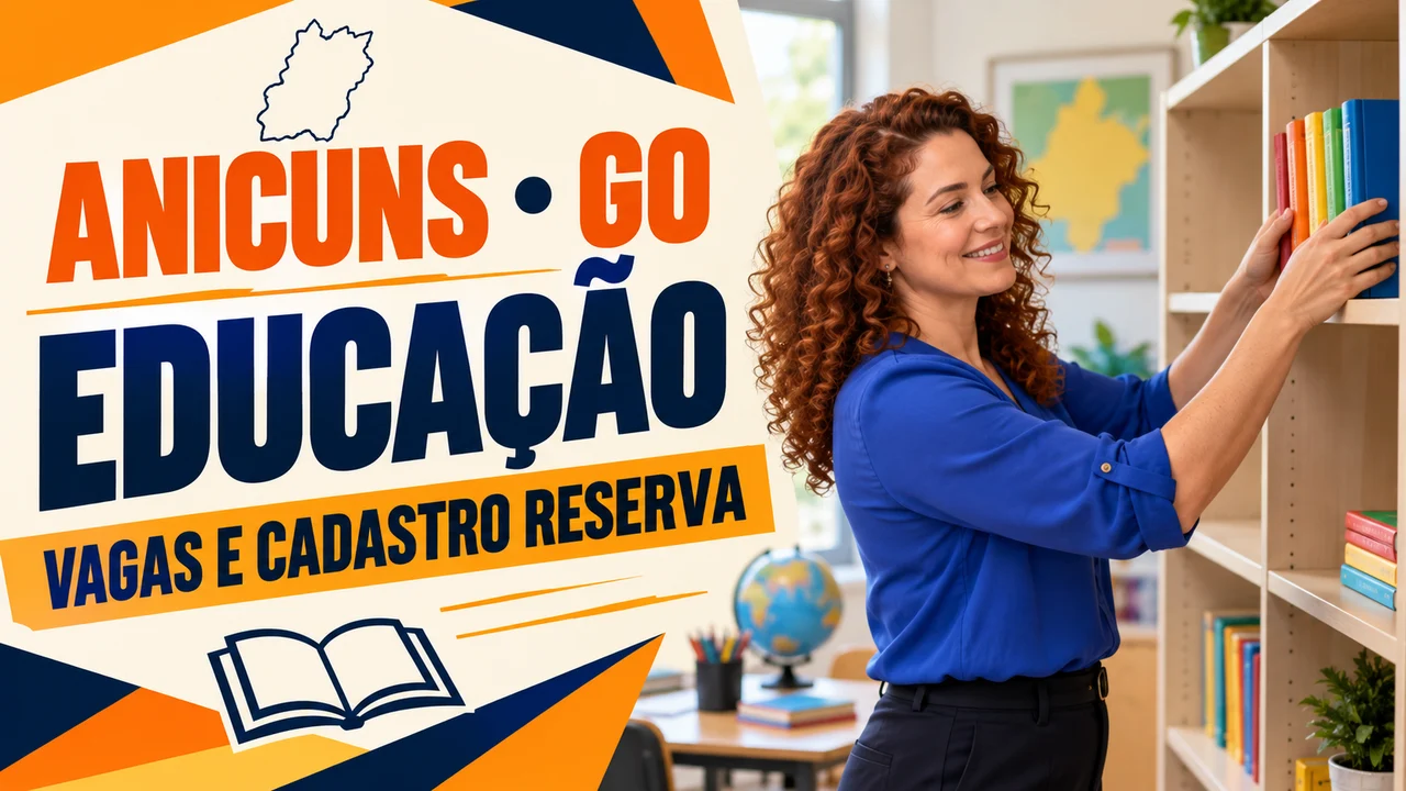 Capa ilustrativa: ANICUNS • GO. EDUCAÇÃO. VAGAS E CADASTRO RESERVA