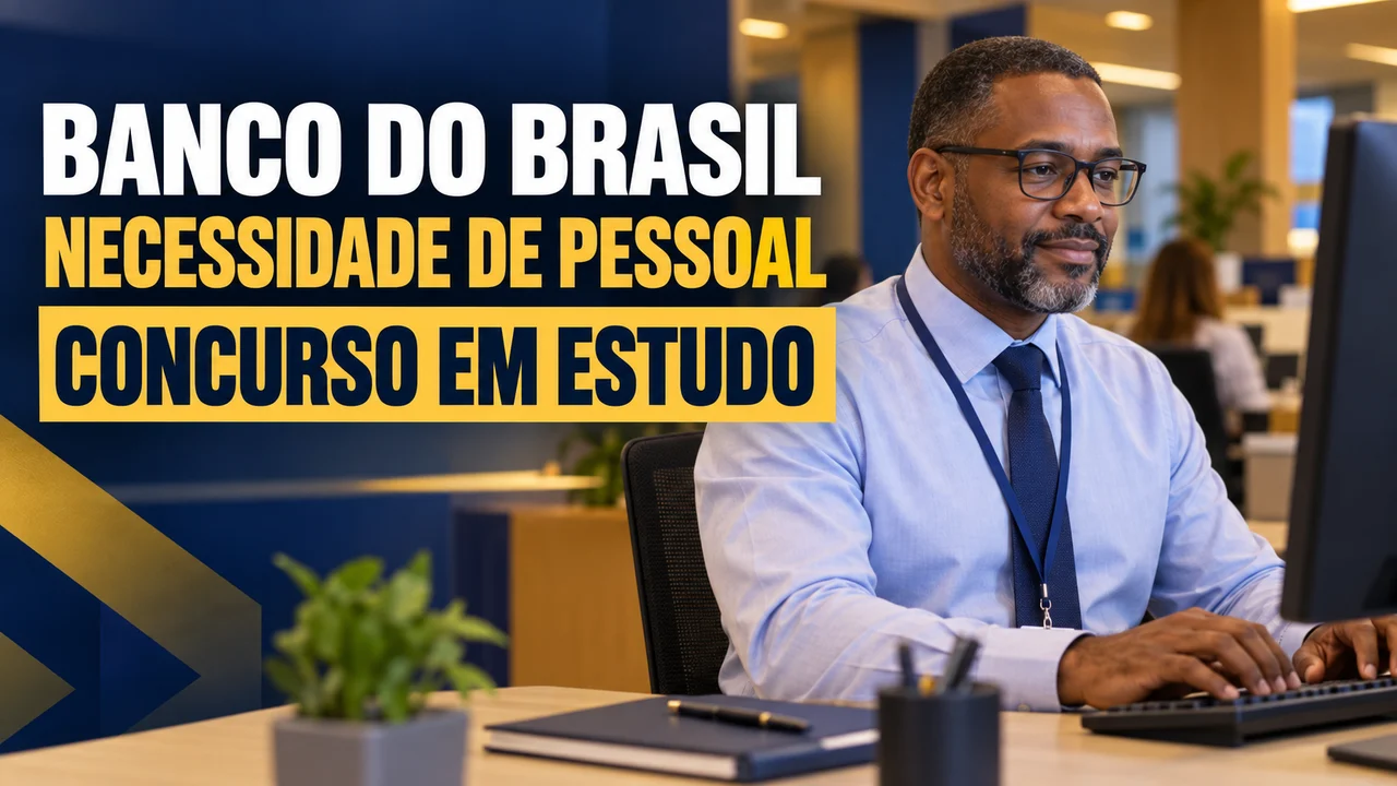 Capa ilustrativa: BANCO DO BRASIL. NECESSIDADE DE PESSOAL. CONCURSO EM ESTUDO