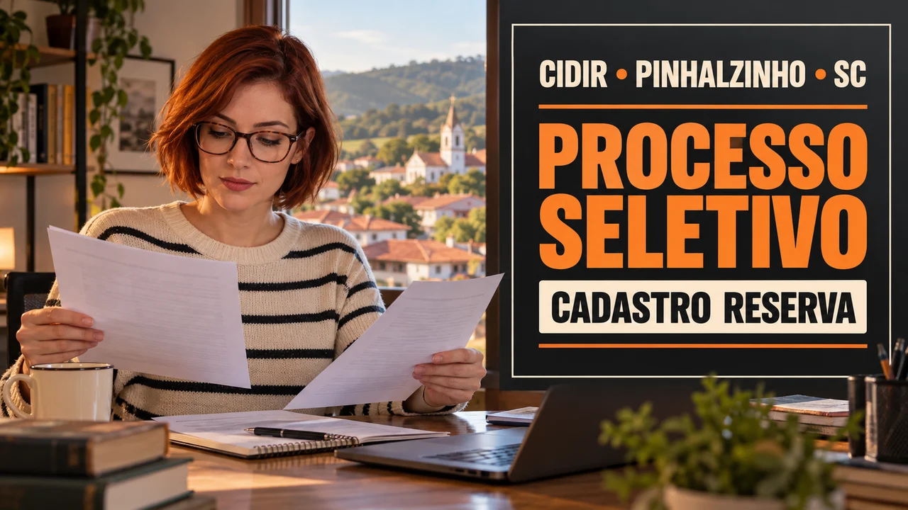 Capa ilustrativa: CIDIR • PINHALZINHO • SC. PROCESSO SELETIVO. CADASTRO RESERVA