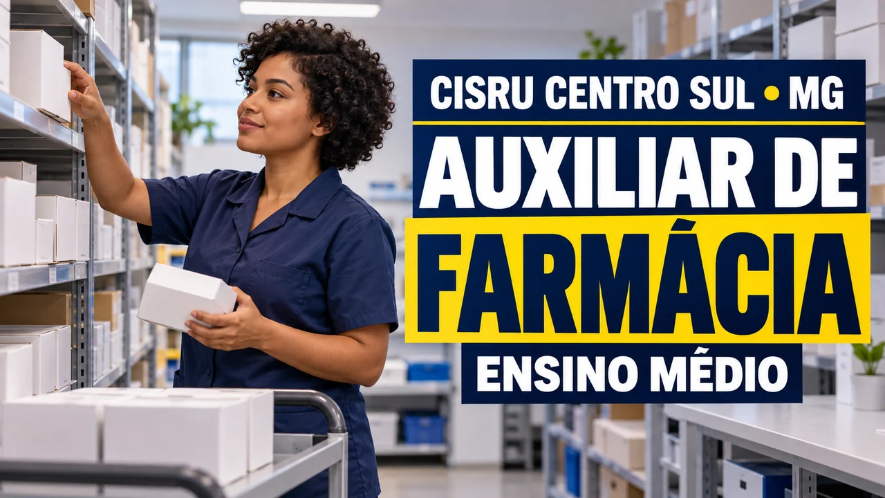 Capa ilustrativa: CISRU CENTRO SUL • MG. AUXILIAR DE FARMÁCIA. ENSINO MÉDIO