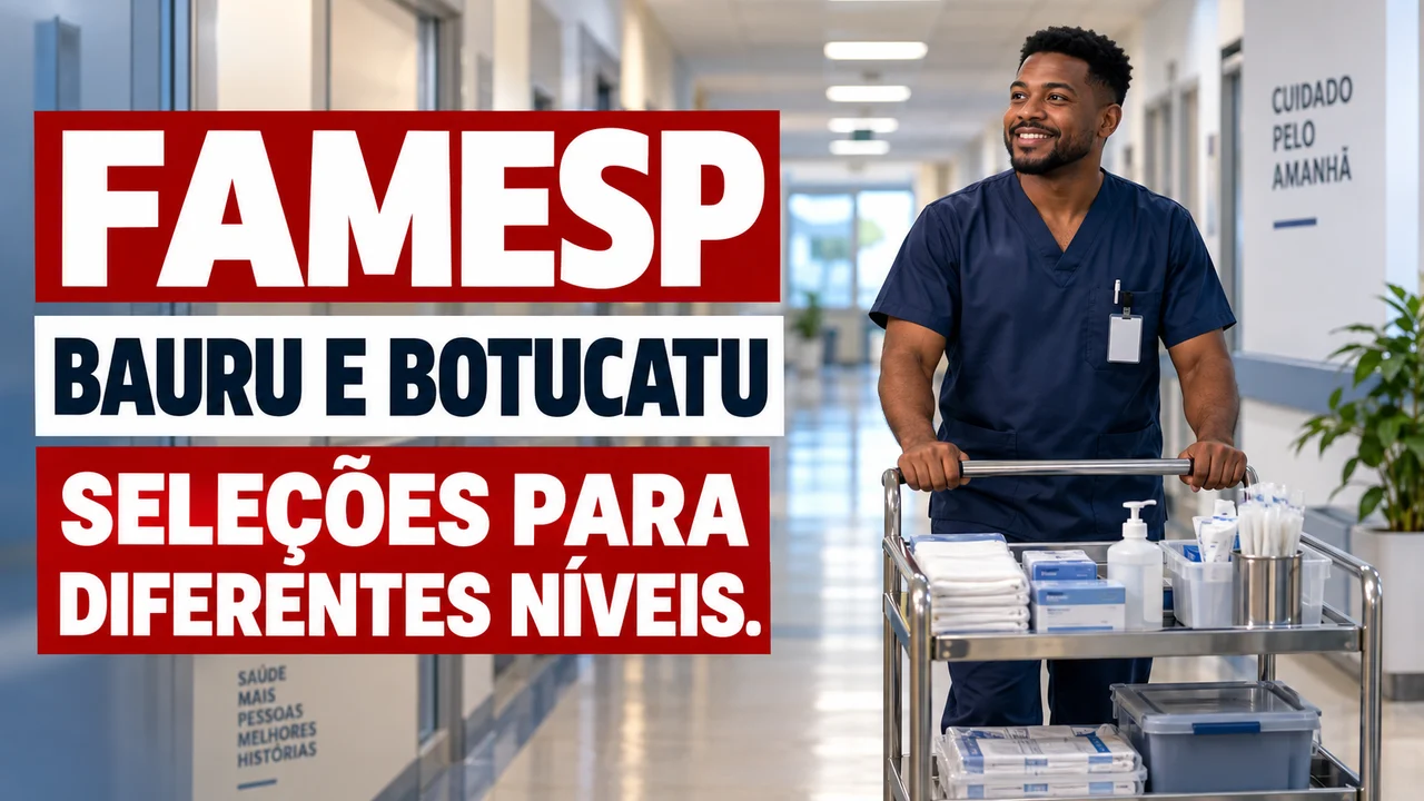 Capa ilustrativa: FAMESP. BAURU E BOTUCATU. SELEÇÕES PARA DIFERENTES NÍVEIS