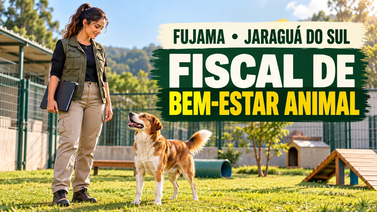 Capa ilustrativa: FUJAMA • JARAGUÁ DO SUL. FISCAL DE. BEM-ESTAR ANIMAL