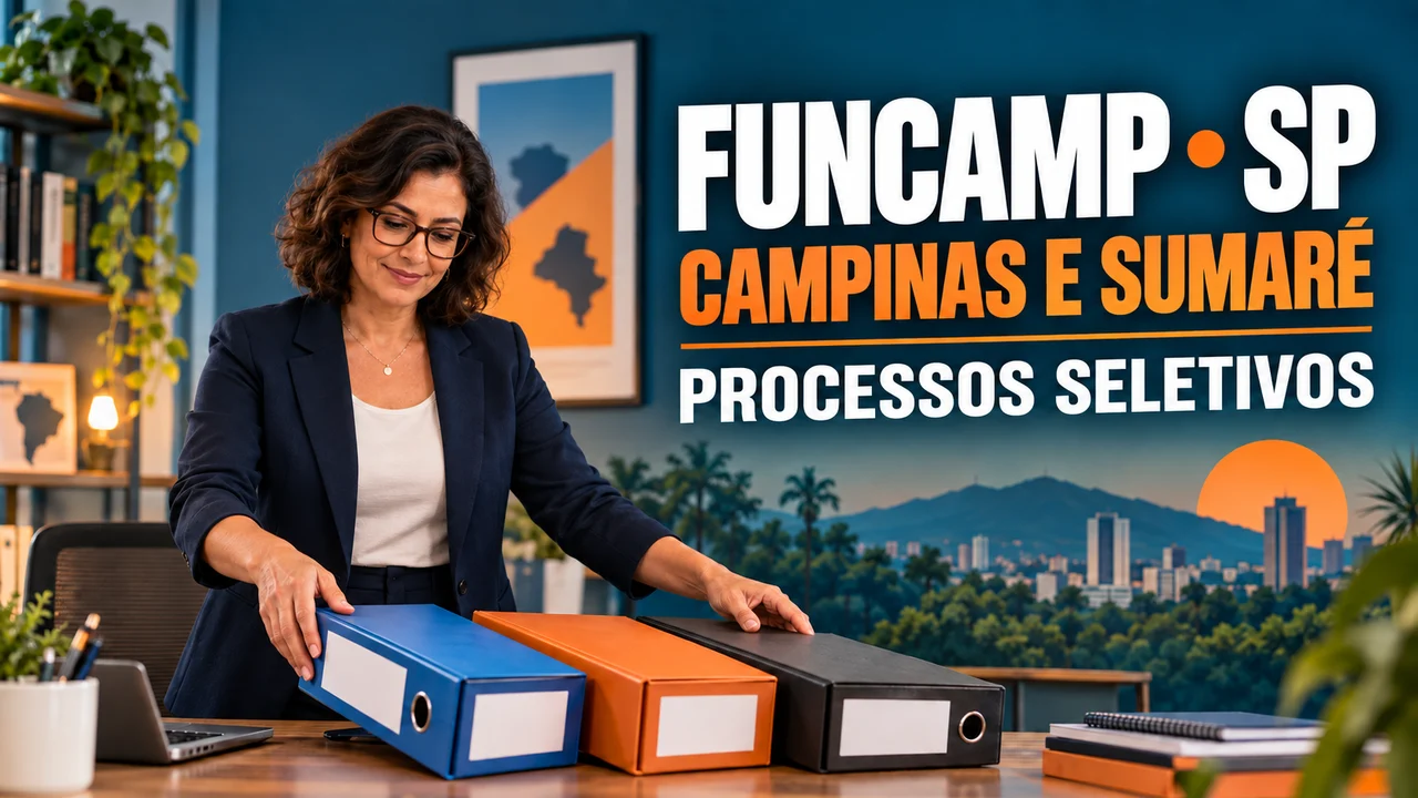 Capa ilustrativa: FUNCAMP • SP. CAMPINAS E SUMARÉ. PROCESSOS SELETIVOS