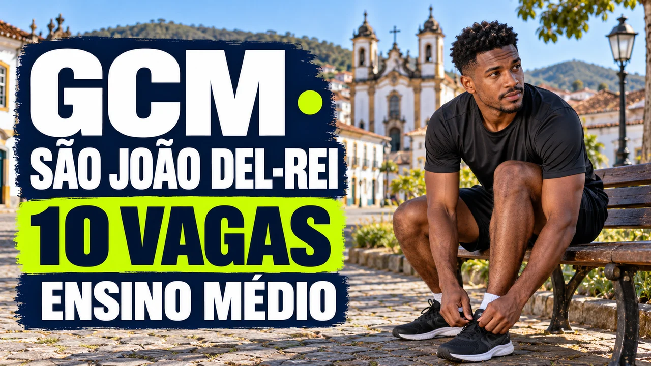 Capa ilustrativa: GCM • SÃO JOÃO DEL-REI. 10 VAGAS. ENSINO MÉDIO