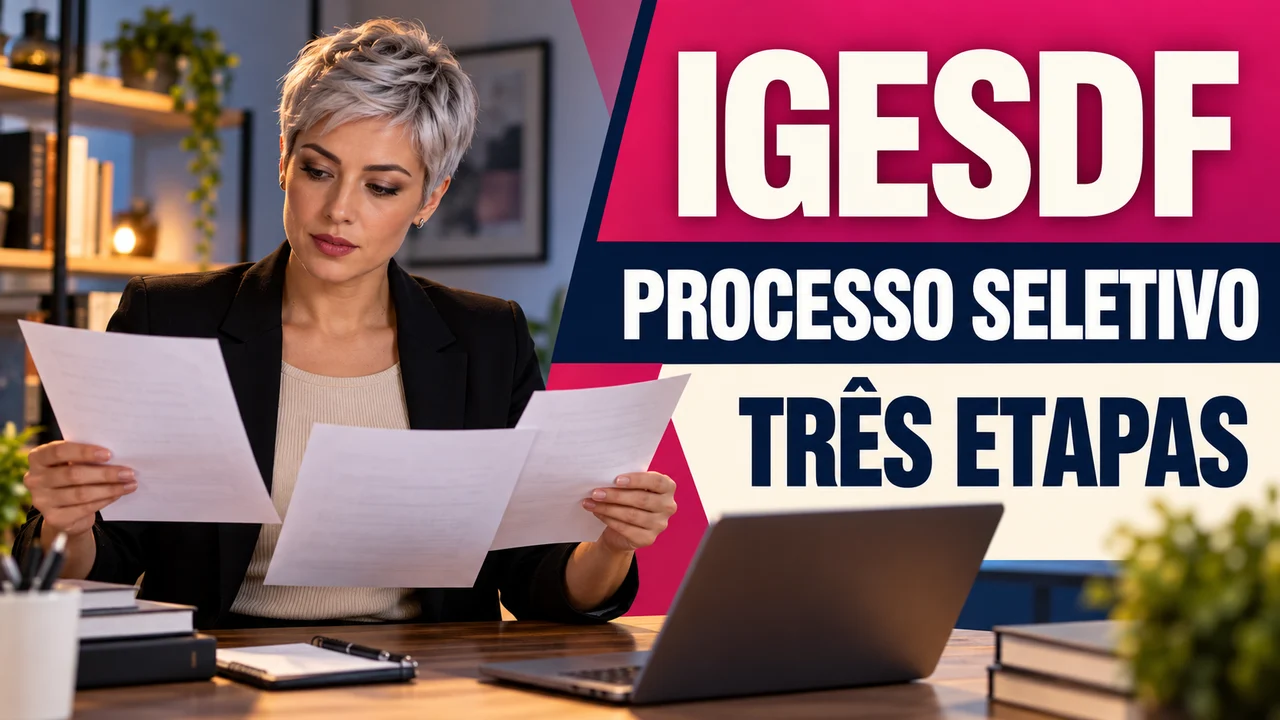 Capa ilustrativa: IGESDF. PROCESSO SELETIVO. TRÊS ETAPAS