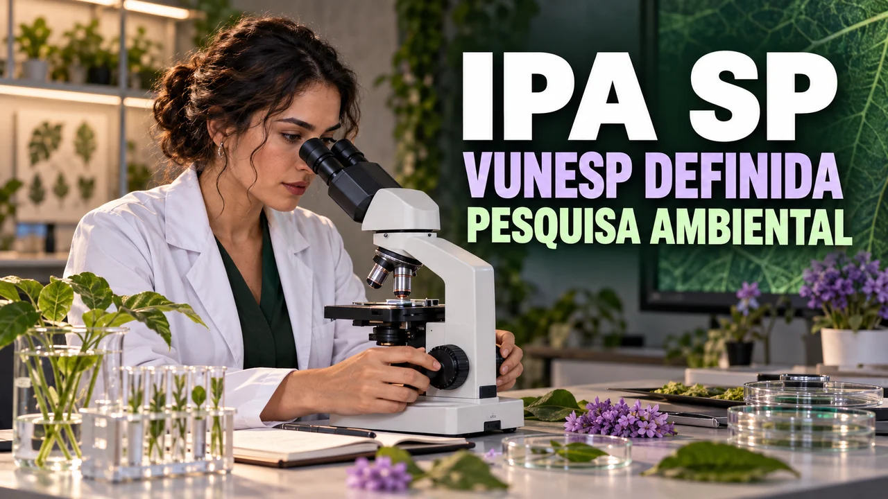 Capa ilustrativa: IPA SP. VUNESP DEFINIDA. PESQUISA AMBIENTAL