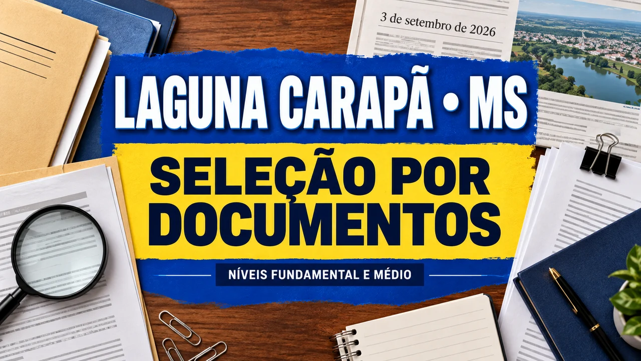 Capa ilustrativa: LAGUNA CARAPÃ • MS. SELEÇÃO POR DOCUMENTOS