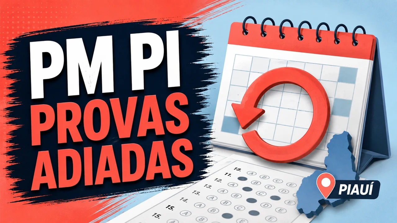 Capa ilustrativa: PM PI. PROVAS ADIADAS