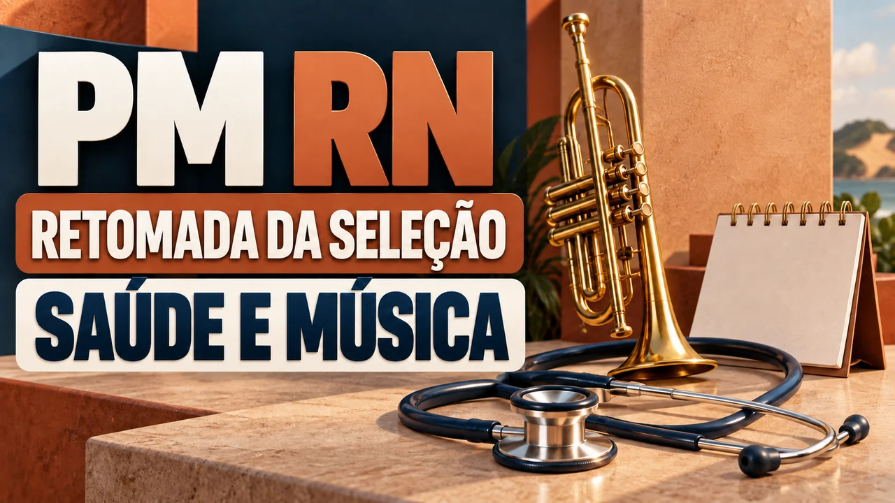 Capa ilustrativa: PM RN. RETOMADA DA SELEÇÃO. SAÚDE E MÚSICA