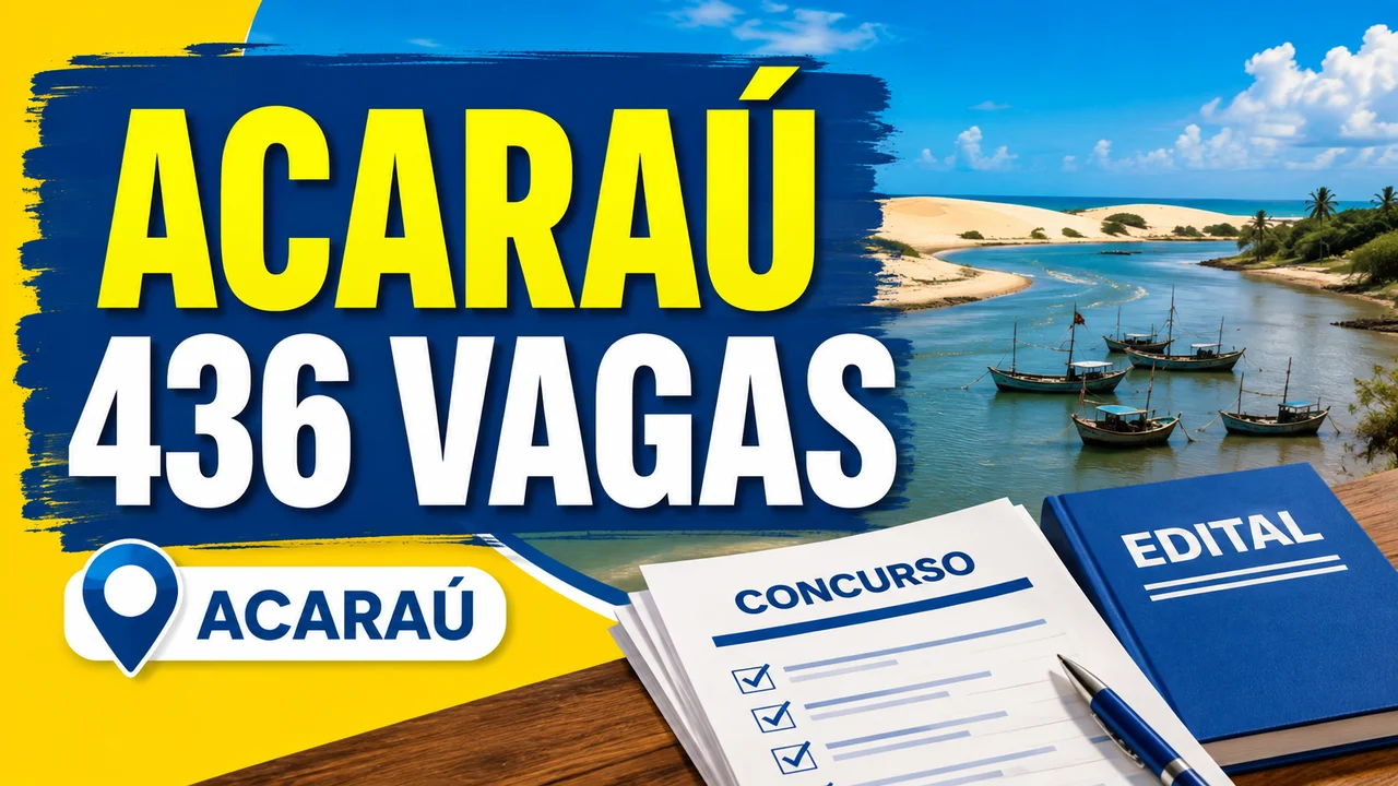 Capa ilustrativa: ACARAÚ. 436 VAGAS