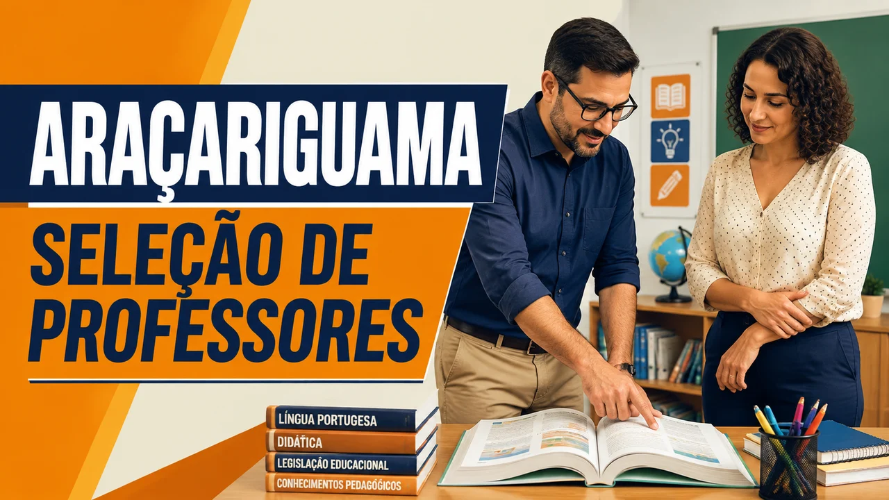 Capa ilustrativa: ARAÇARIGUAMA. SELEÇÃO DE PROFESSORES