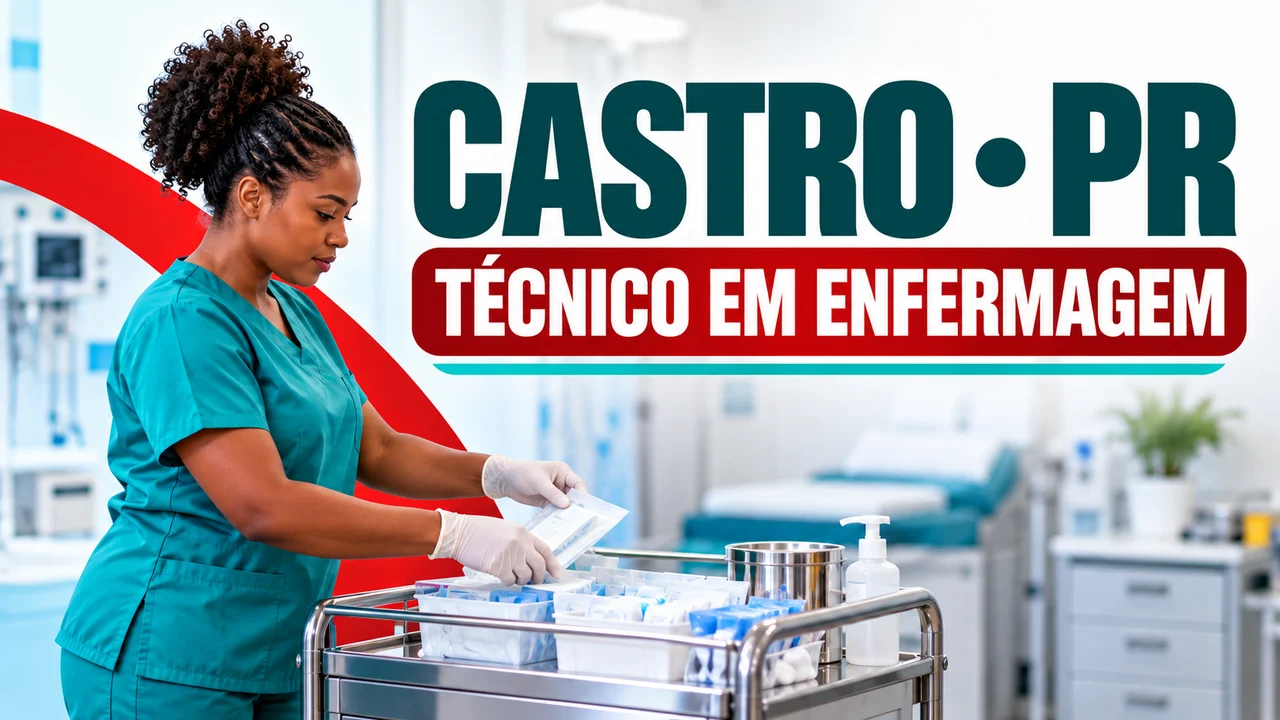 Capa ilustrativa: CASTRO • PR. TÉCNICO EM ENFERMAGEM