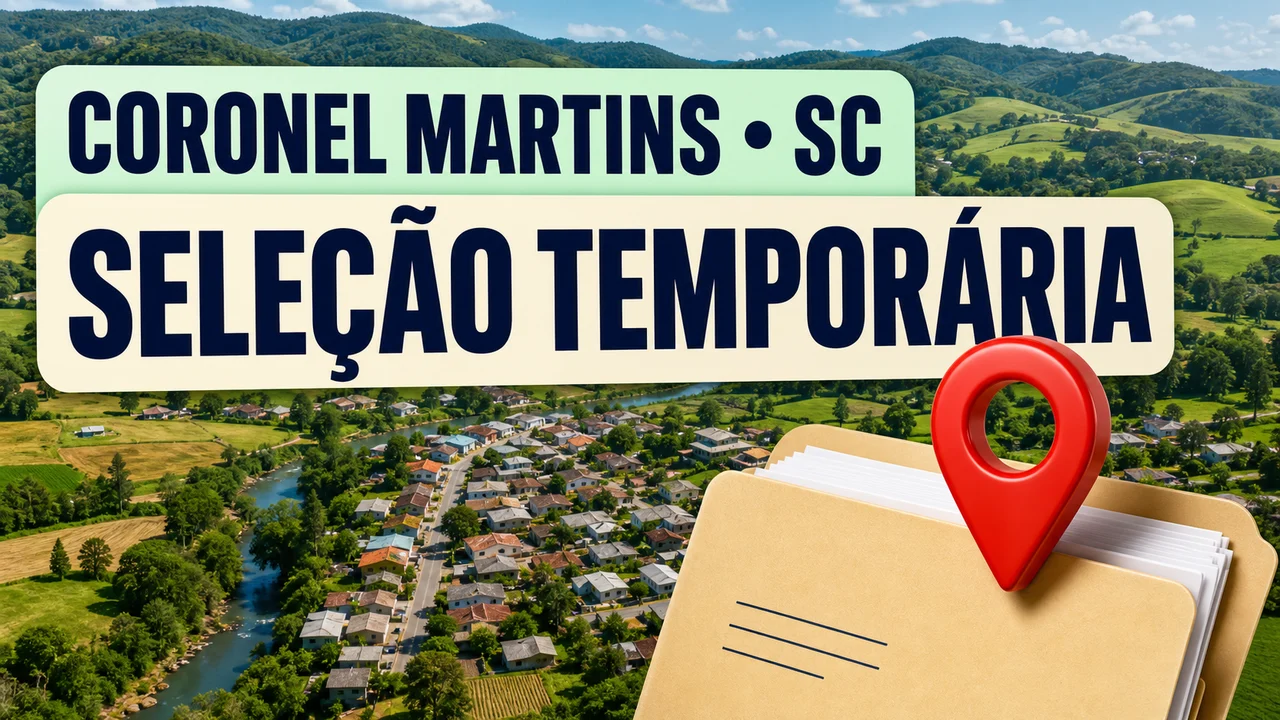 Capa ilustrativa: CORONEL MARTINS • SC. SELEÇÃO TEMPORÁRIA