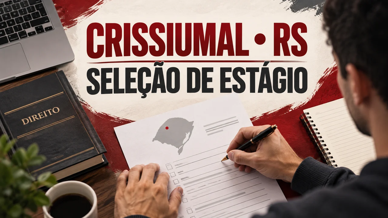 Capa ilustrativa: CRISSIUMAL • RS. SELEÇÃO DE ESTÁGIO