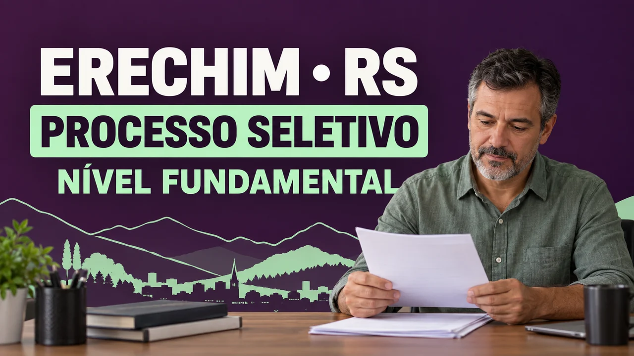 Capa ilustrativa: ERECHIM • RS. PROCESSO SELETIVO. NÍVEL FUNDAMENTAL