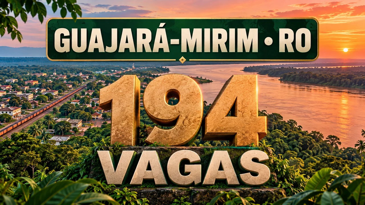 Capa ilustrativa: GUAJARÁ-MIRIM • RO. 194 VAGAS