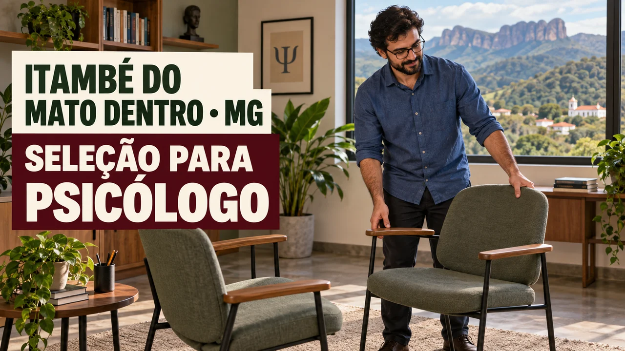 Capa ilustrativa: ITAMBÉ DO MATO DENTRO • MG. SELEÇÃO PARA PSICÓLOGO