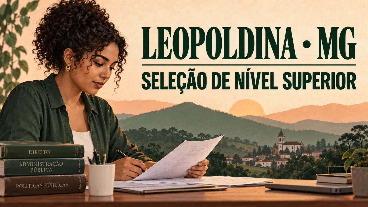 Capa ilustrativa: LEOPOLDINA • MG. SELEÇÃO DE NÍVEL SUPERIOR