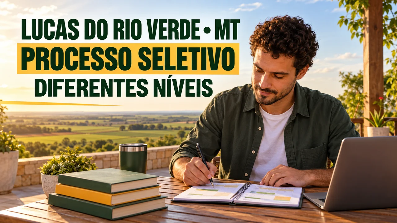 Capa ilustrativa: LUCAS DO RIO VERDE • MT. PROCESSO SELETIVO. DIFERENTES NÍVEIS