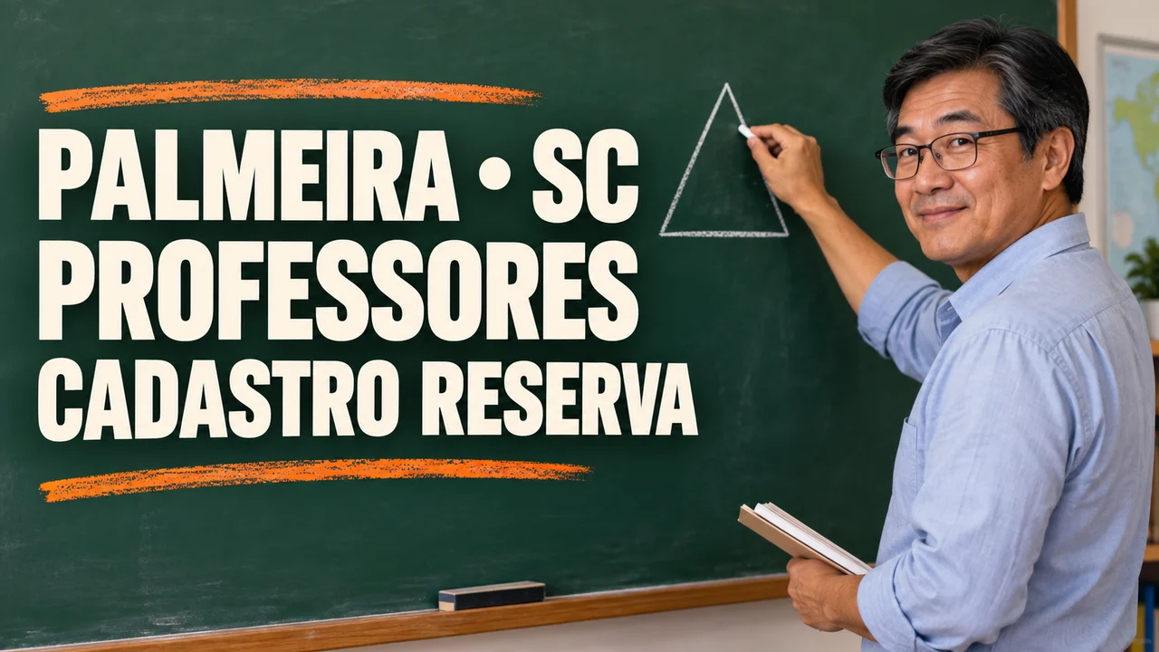 Capa ilustrativa: PALMEIRA • SC. PROFESSORES. CADASTRO RESERVA
