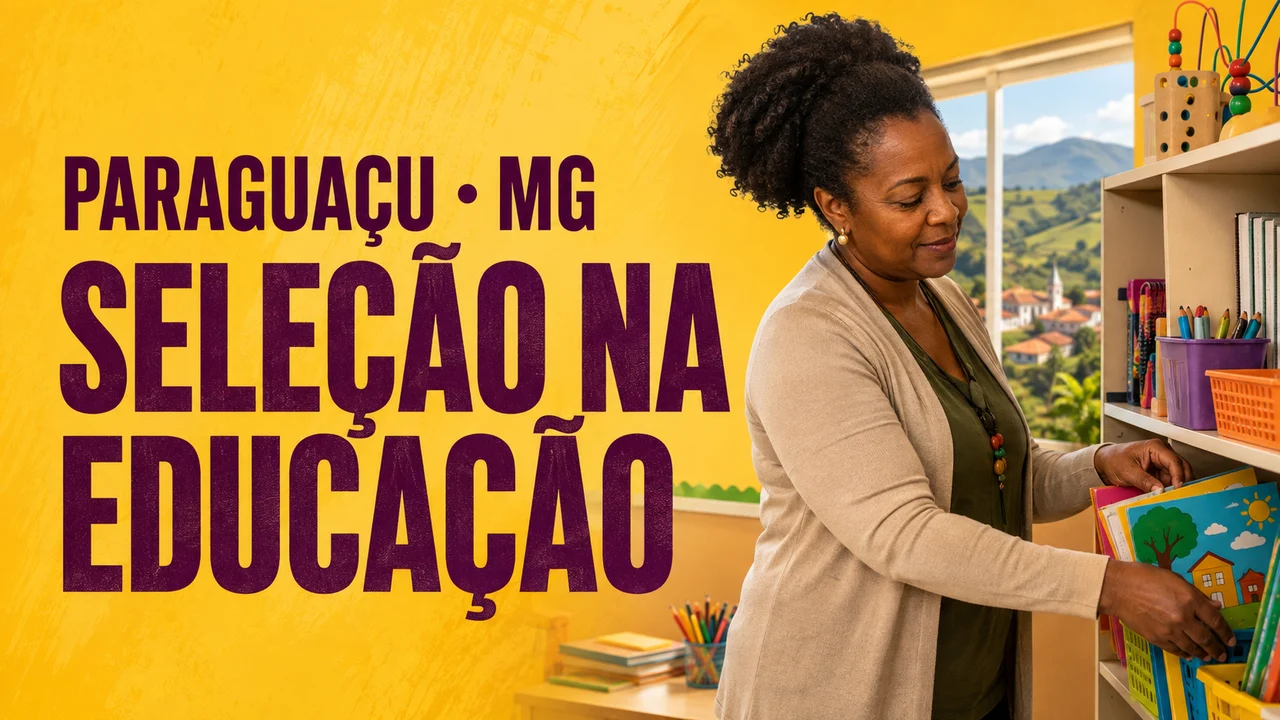 Capa ilustrativa: PARAGUAÇU • MG. SELEÇÃO NA EDUCAÇÃO