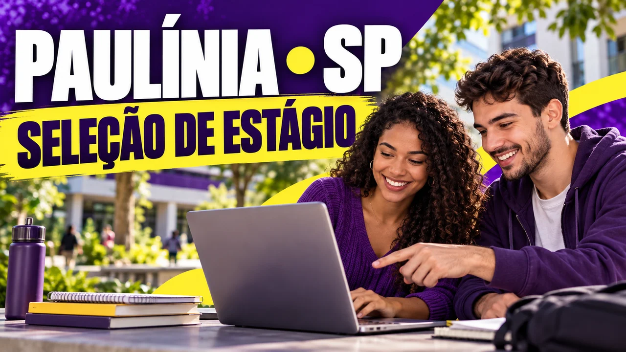 Capa ilustrativa: PAULÍNIA • SP. SELEÇÃO DE ESTÁGIO