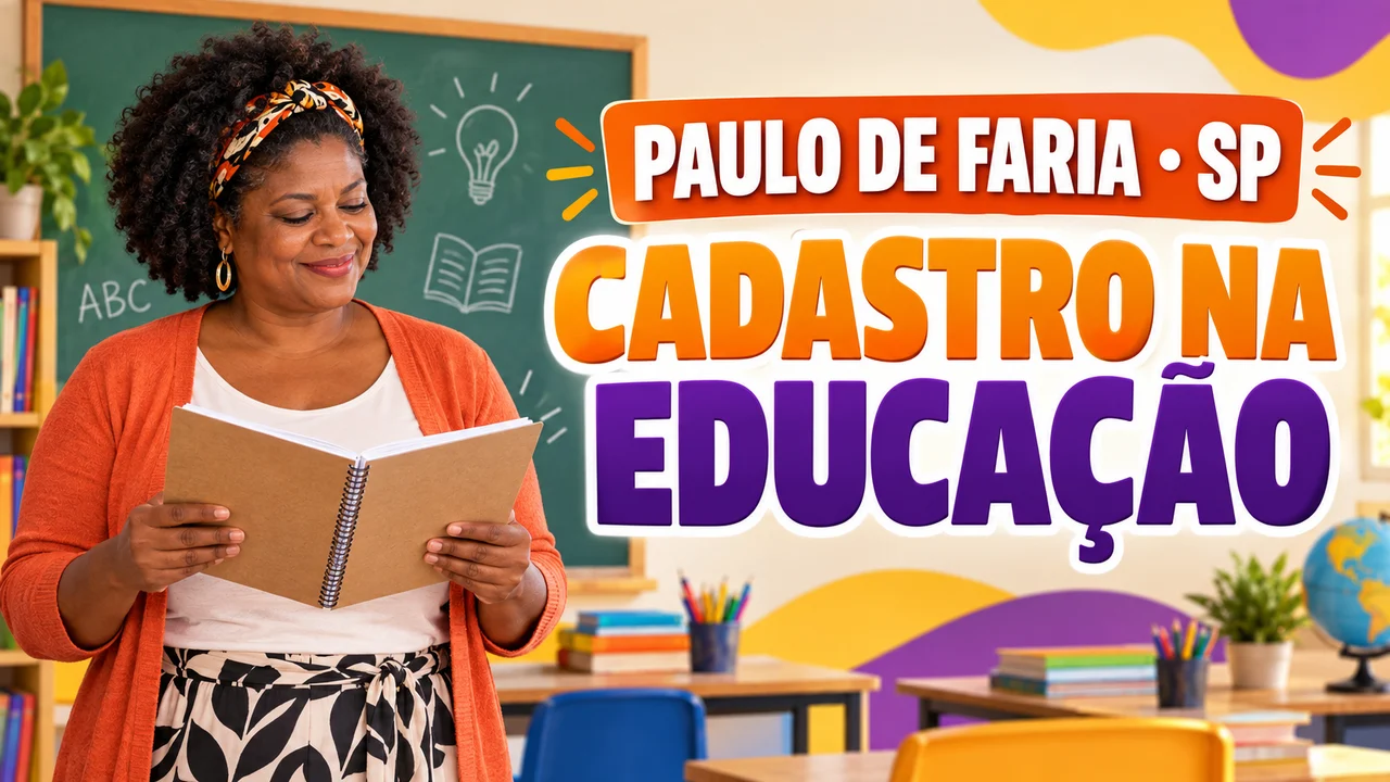 Capa ilustrativa: PAULO DE FARIA • SP. CADASTRO NA EDUCAÇÃO