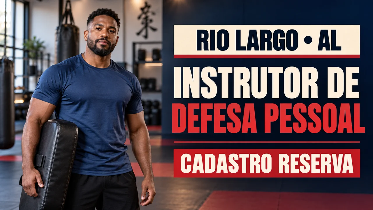 Capa ilustrativa: RIO LARGO • AL. INSTRUTOR DE DEFESA PESSOAL. CADASTRO RESERVA