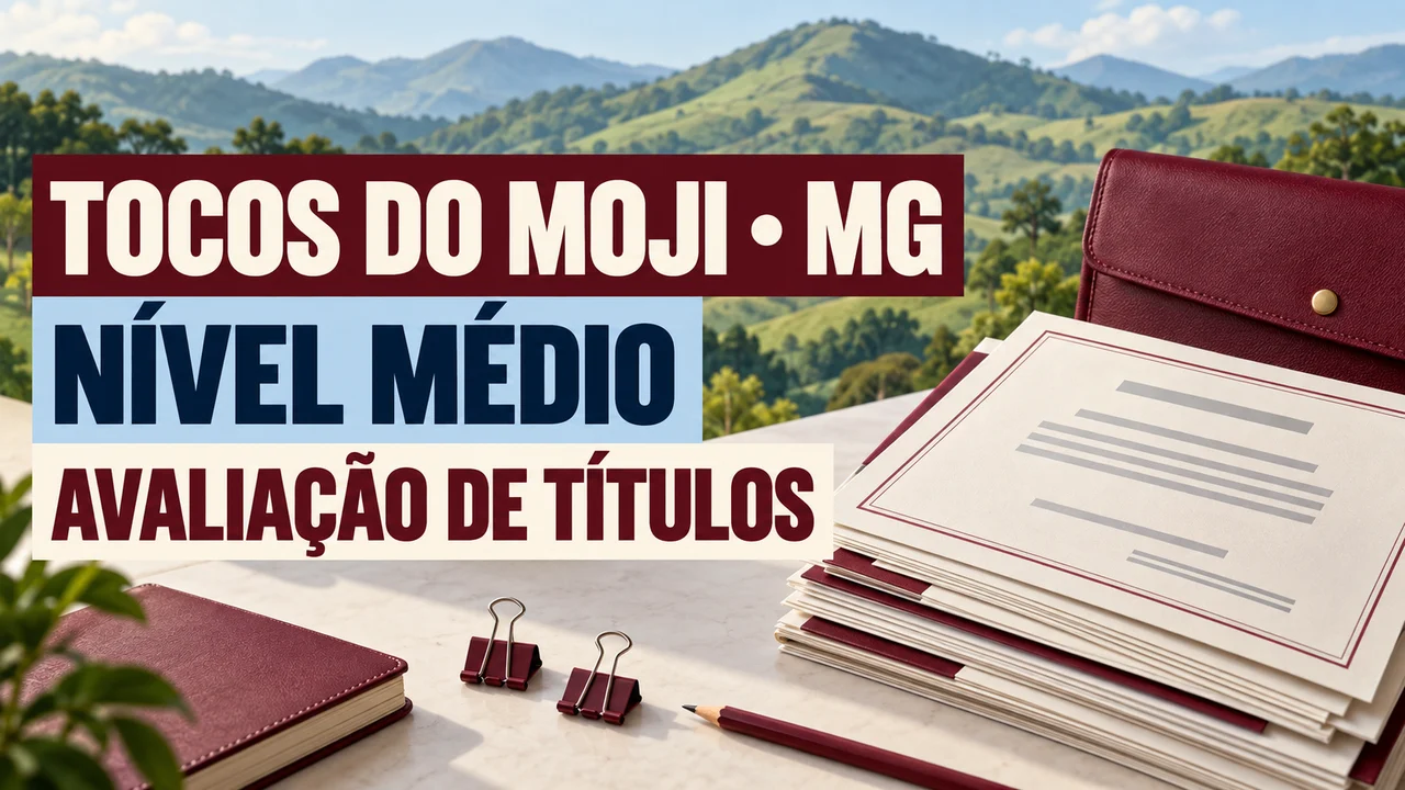 Capa ilustrativa: TOCOS DO MOJI • MG. NÍVEL MÉDIO. AVALIAÇÃO DE TÍTULOS
