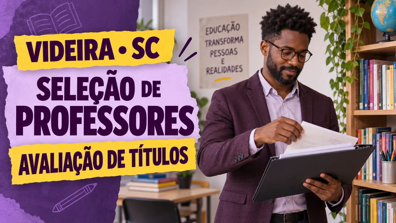 Capa ilustrativa: VIDEIRA • SC. SELEÇÃO DE PROFESSORES. AVALIAÇÃO DE TÍTULOS