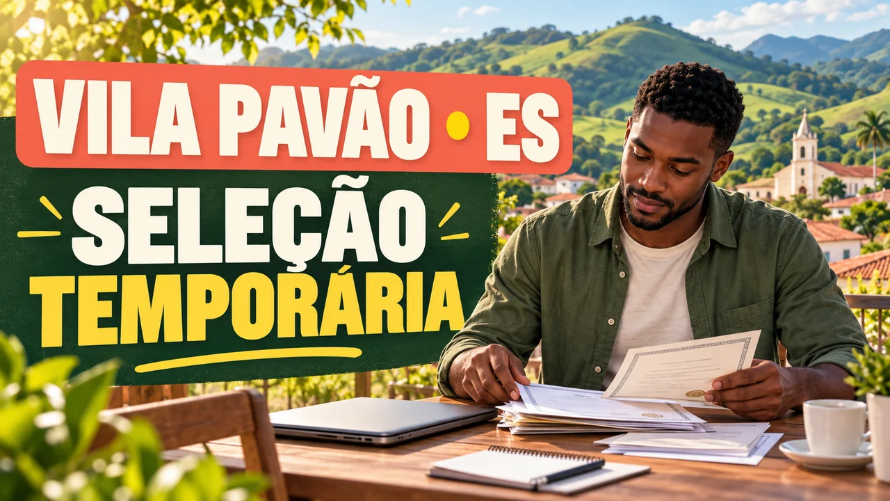 Capa ilustrativa: VILA PAVÃO • ES. SELEÇÃO TEMPORÁRIA