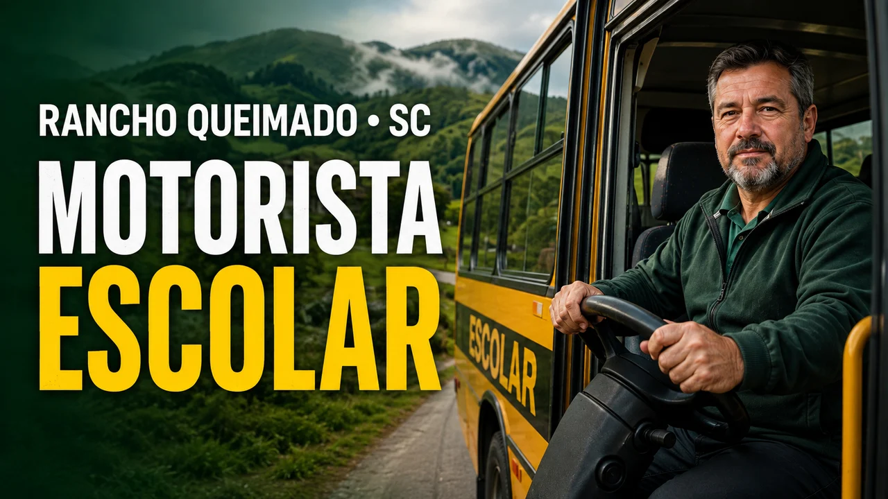 Capa ilustrativa: RANCHO QUEIMADO • SC. MOTORISTA ESCOLAR