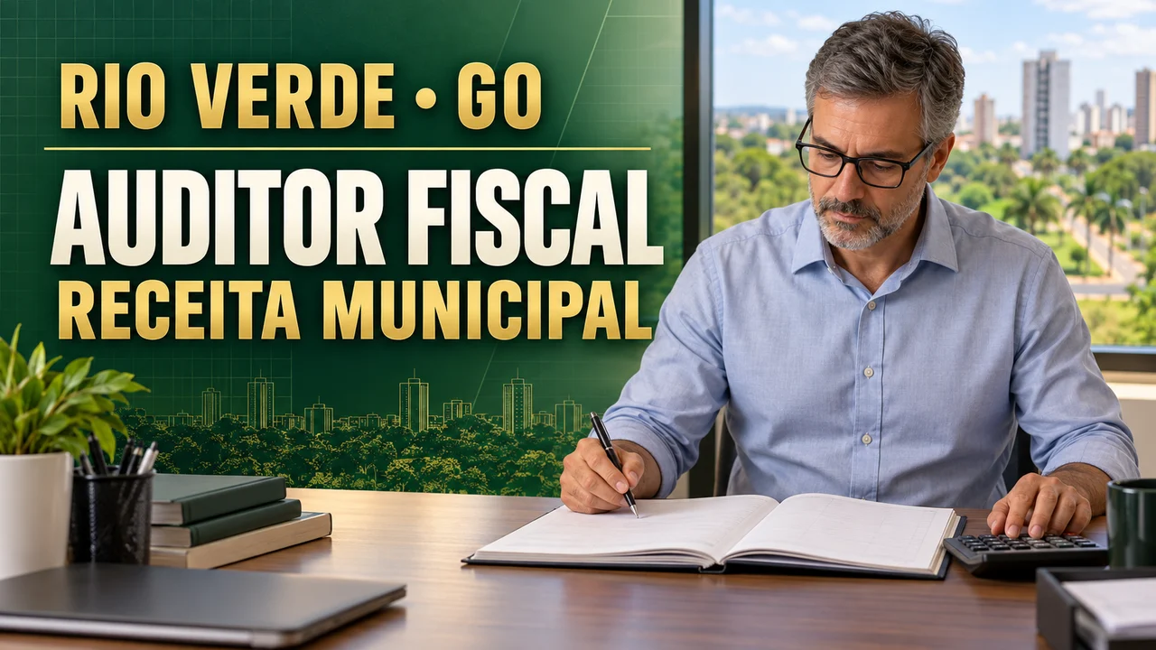 Capa ilustrativa: RIO VERDE • GO. AUDITOR FISCAL. RECEITA MUNICIPAL