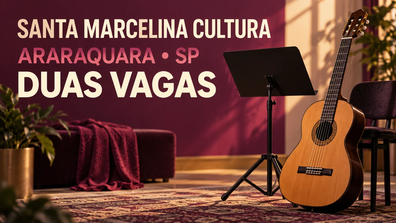 Capa ilustrativa: SANTA MARCELINA CULTURA. ARARAQUARA • SP. DUAS VAGAS