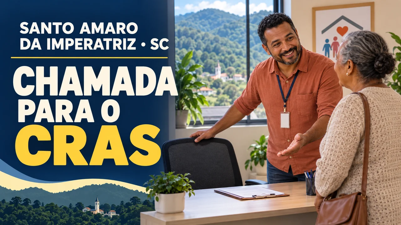Capa ilustrativa: SANTO AMARO DA IMPERATRIZ • SC. CHAMADA PARA O CRAS