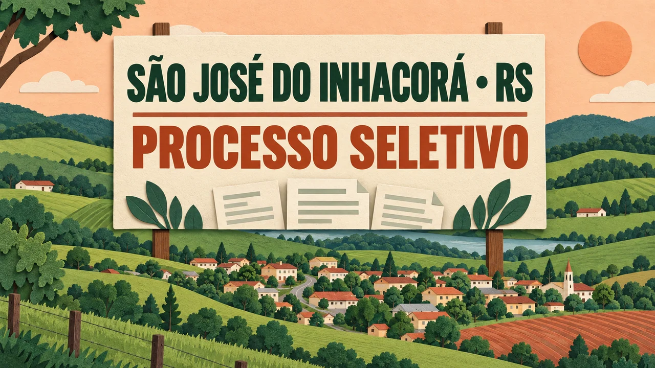 Capa ilustrativa: SÃO JOSÉ DO INHACORÁ • RS. PROCESSO SELETIVO