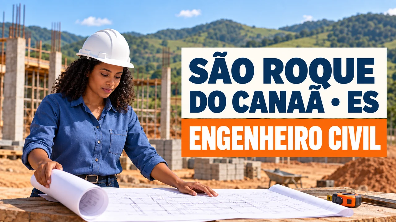 Capa ilustrativa: SÃO ROQUE DO CANAÃ • ES. ENGENHEIRO CIVIL