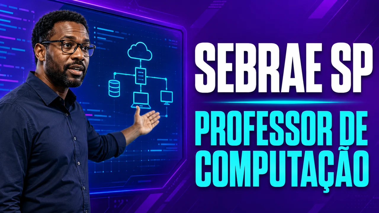 Capa ilustrativa: SEBRAE SP. PROFESSOR DE COMPUTAÇÃO