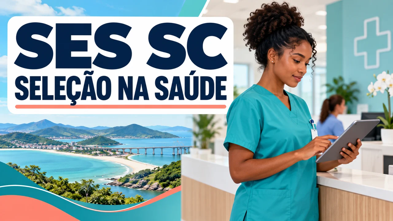 Capa ilustrativa: SES SC. SELEÇÃO NA SAÚDE