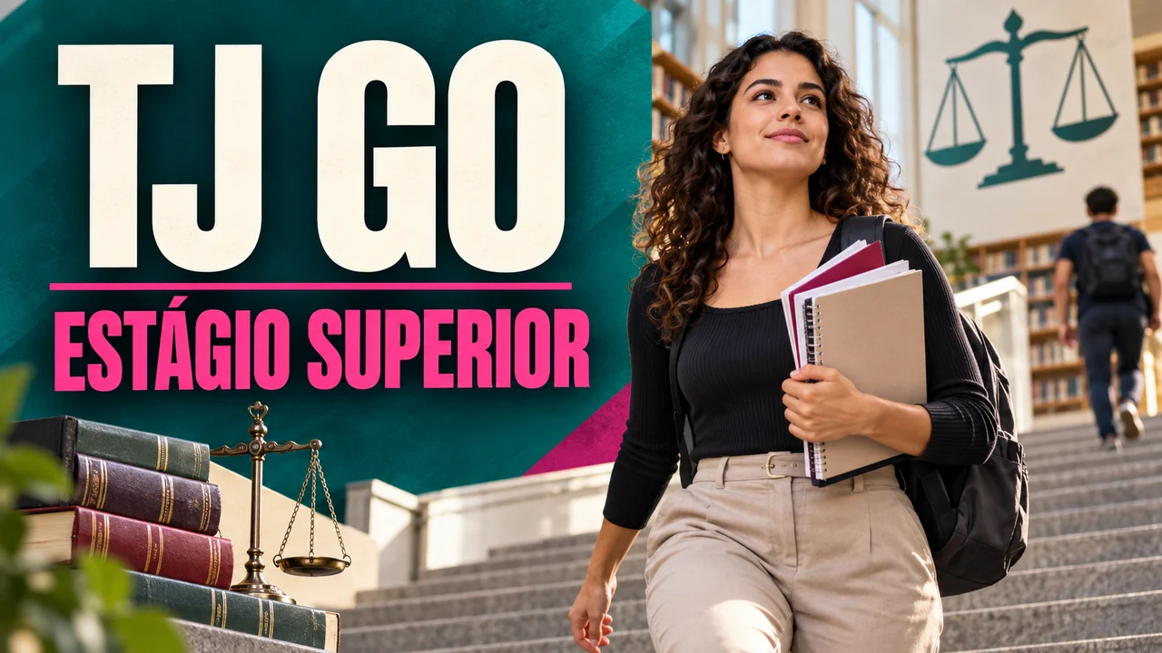 Capa ilustrativa: TJ GO. ESTÁGIO SUPERIOR