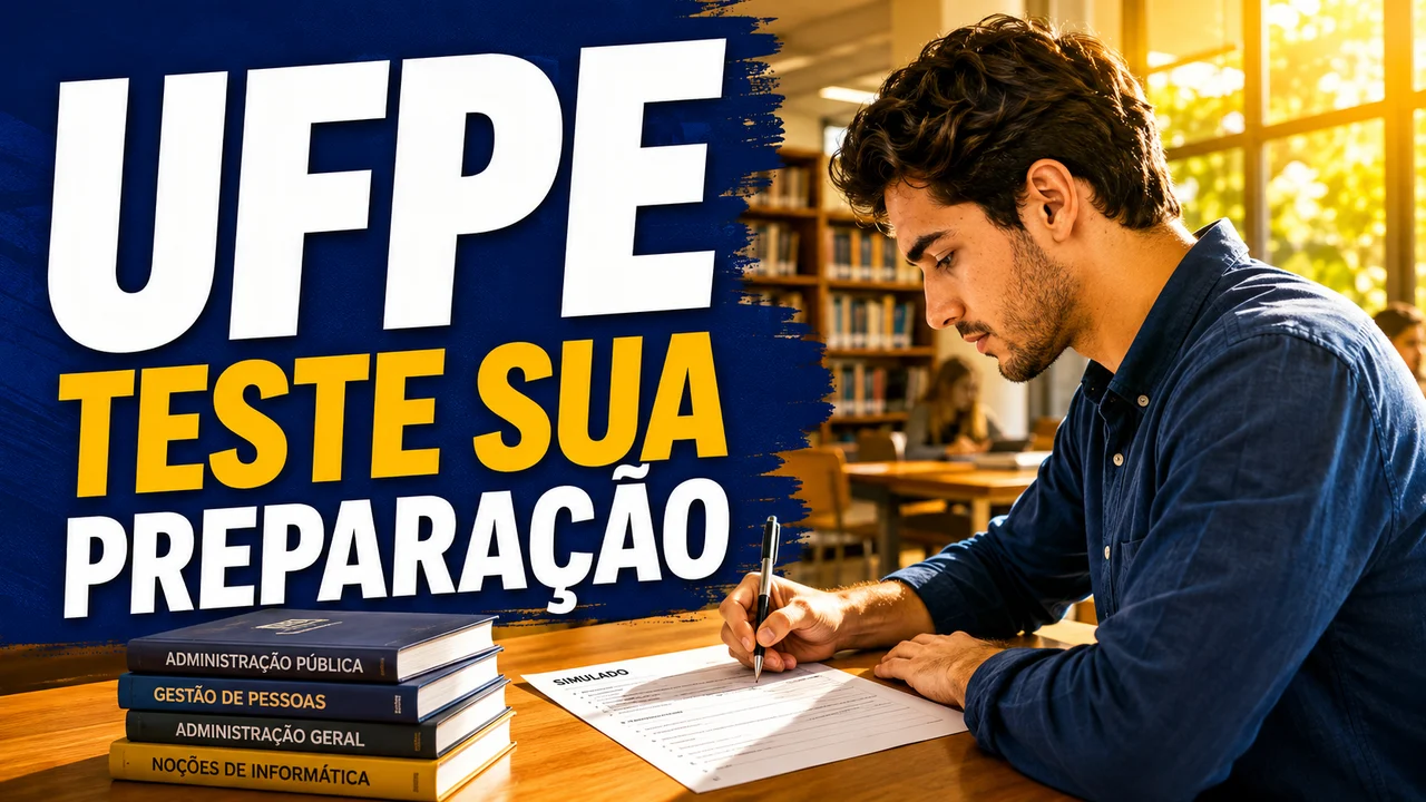 Capa ilustrativa: UFPE. TESTE SUA PREPARAÇÃO