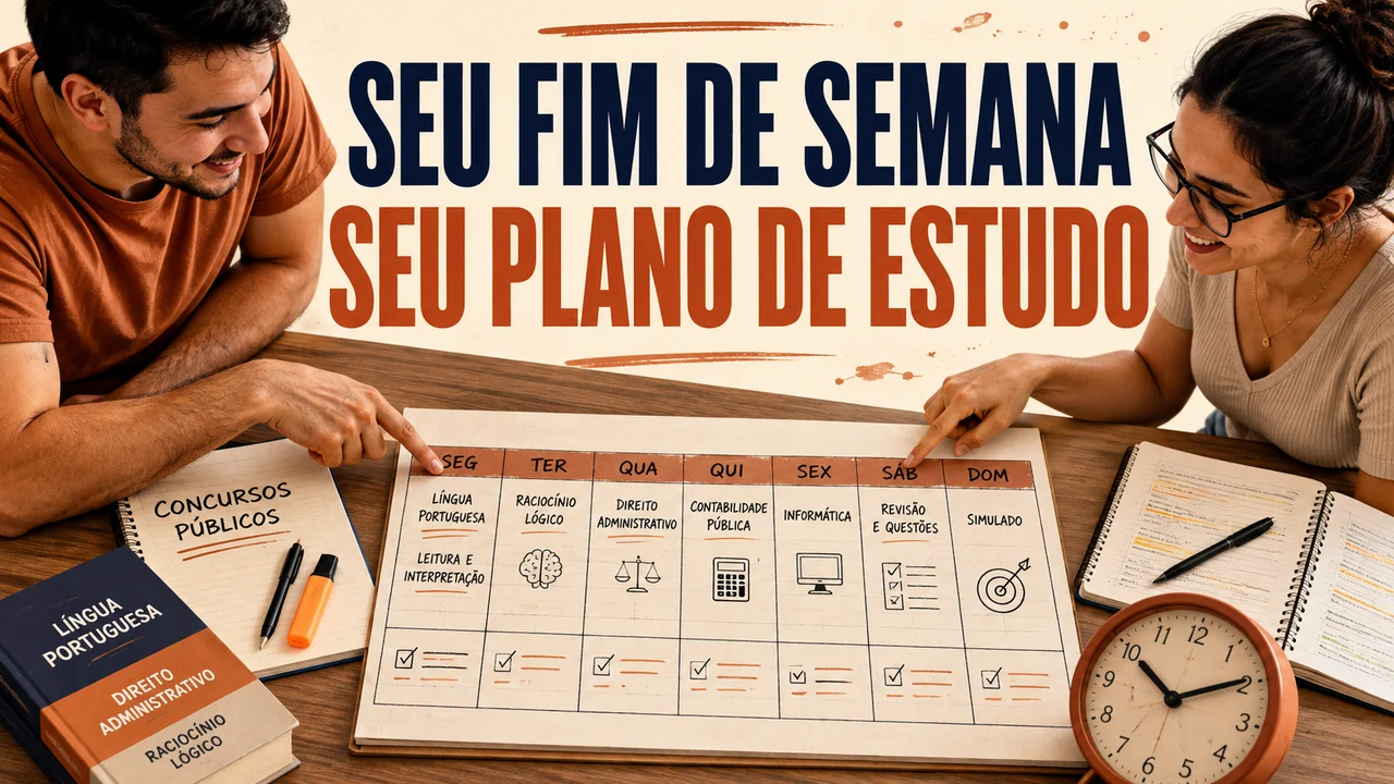 Capa ilustrativa: SEU FIM DE SEMANA. SEU PLANO DE ESTUDO